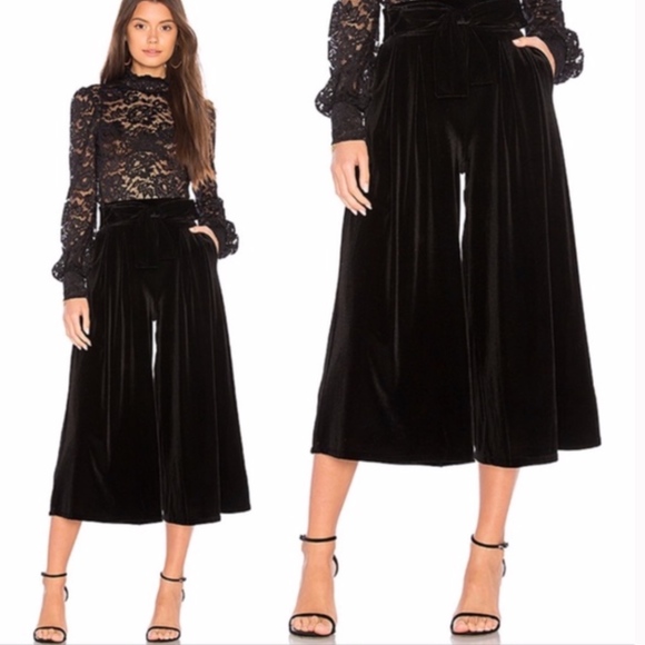Misa Los Angeles Pants - MISA Los Angeles Velvet Culotte